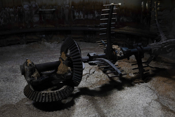 酒窖:威士忌酒厂中麦芽浆桶的内部图片下载