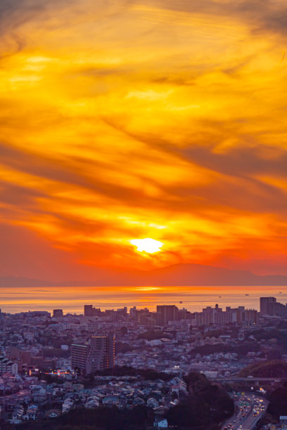 城市里的日落图片下载