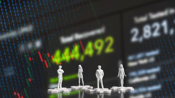 人们对拼图业务团队的概念3d渲染图片下载