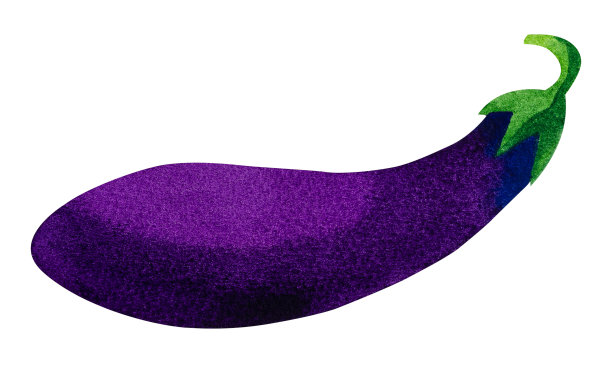 新鲜的白底茄子。手绘水彩蔬菜图片下载