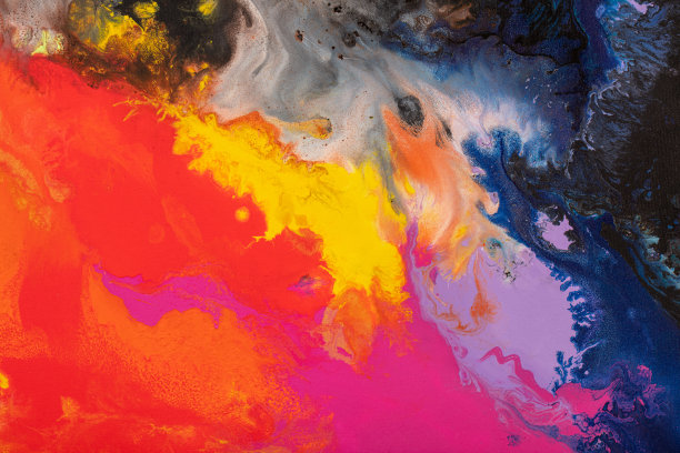 彩色抽象画背景，吸引人的艺术品。图片下载