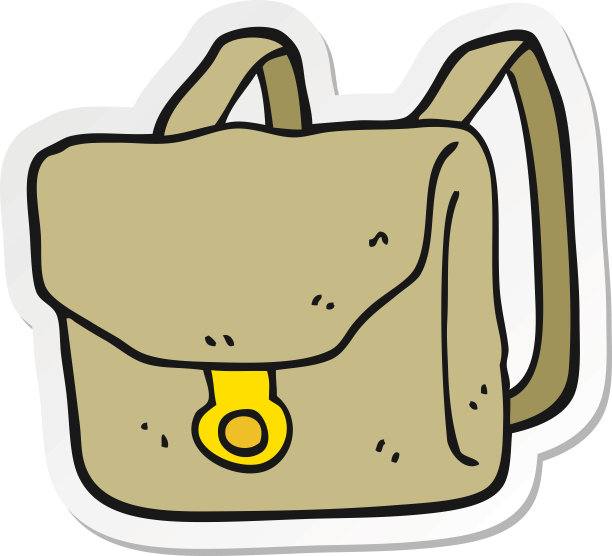 卡通背包的贴纸图片下载