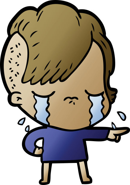 卡通女孩哭诉图片下载