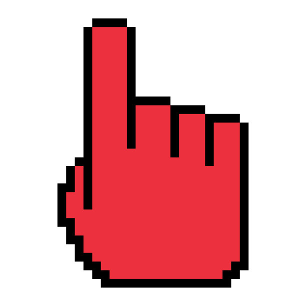 鼠标光标像素图标，网页点击符号，计算机指针矢量插图图片下载