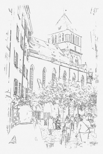 斯特拉斯堡街是法国美丽的著名地标。图片下载