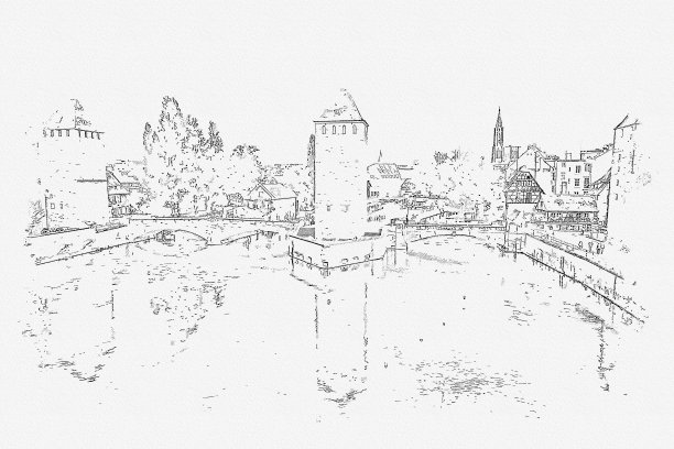 斯特拉斯堡街是法国美丽的著名地标。图片下载