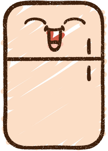 冰箱粉笔画图片下载