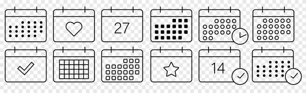 日历行图标集图片下载