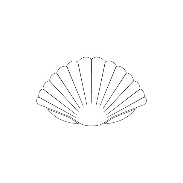 贝壳标志矢量图片下载