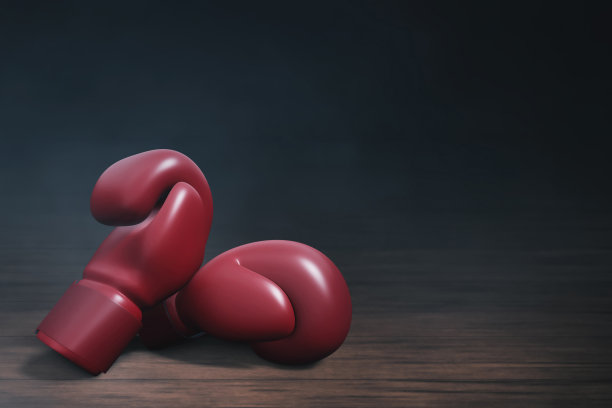 红色拳击手套3d插图图片下载