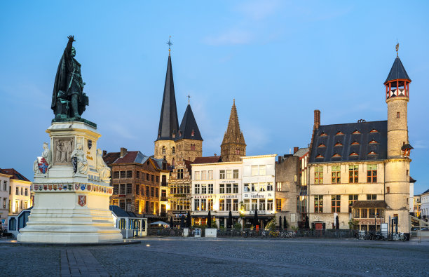 比利时根特的vrijdagmarket图片下载