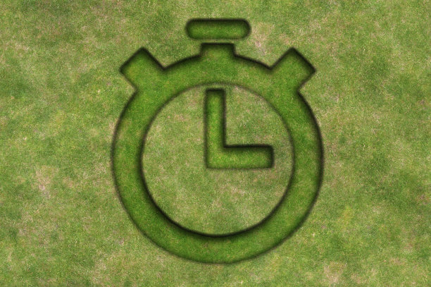 草秒表符号在白色背景图片下载