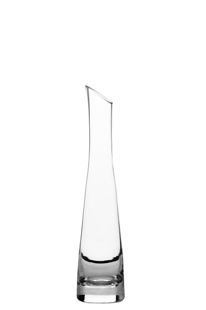 透明玻璃花瓶，简洁的形状，孤立在白色背景上图片下载