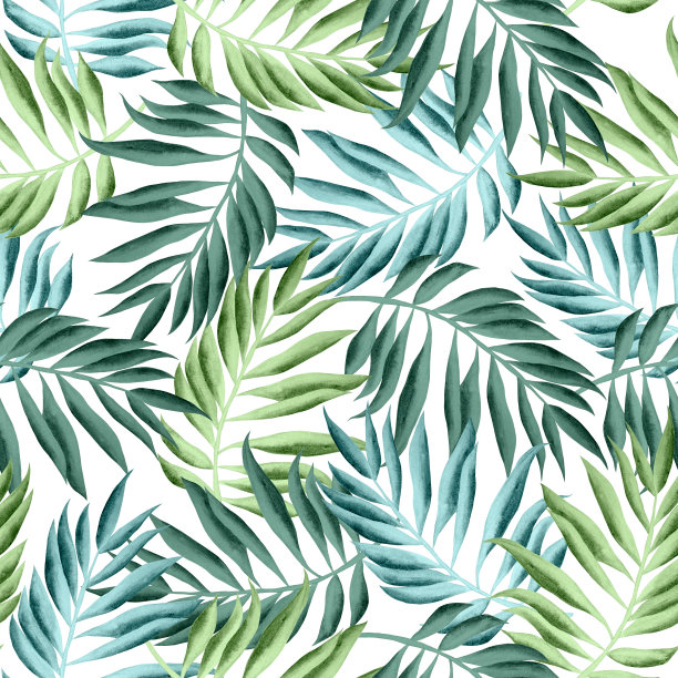 水彩叶子图案图片下载