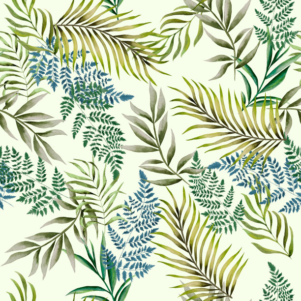 水彩叶子图案图片下载