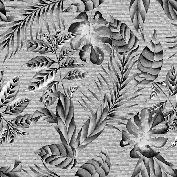 水彩叶子图案图片下载