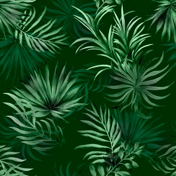 水彩叶子图案图片下载