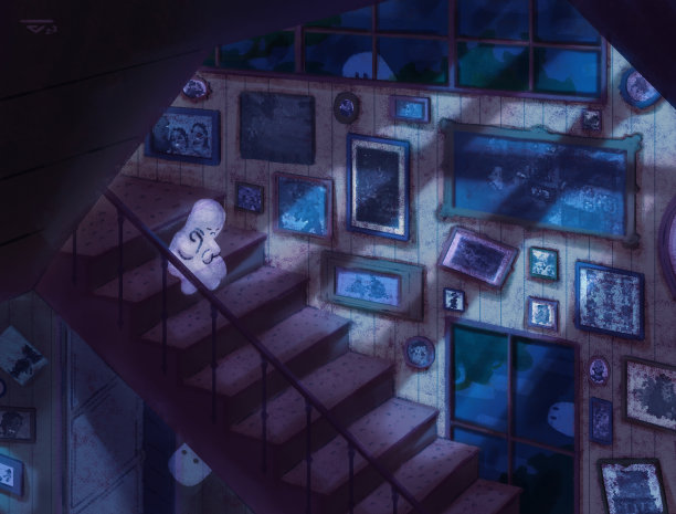 楼梯上的孤魂图片下载