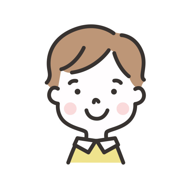 一个微笑的男孩的插图图标图片下载