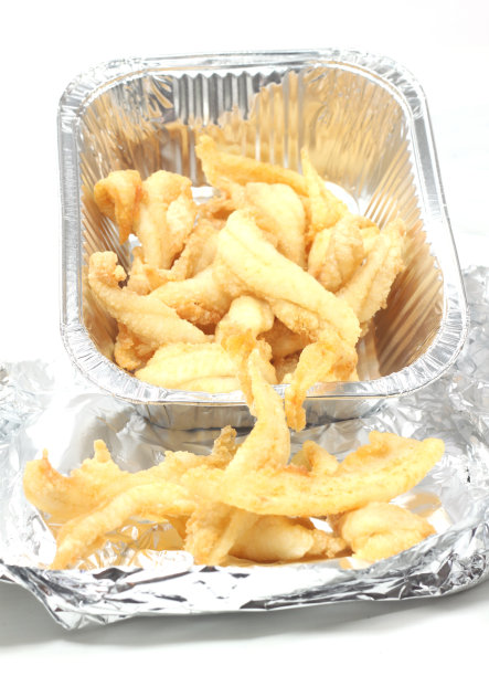 油炸外卖小海鲜比目鱼图片下载