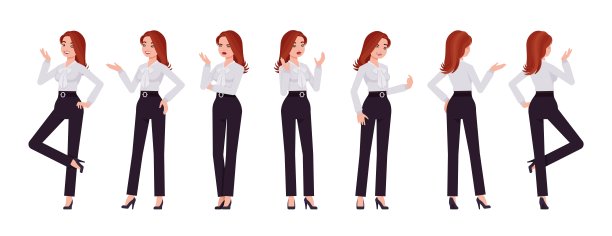 商务顾问专业女士套装，美女谈吐，讲姿势图片下载