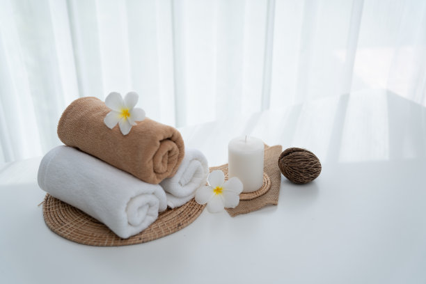 水疗配件组合设置在日间水疗酒店，美容保健中心图片下载