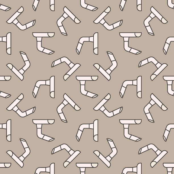 屋顶天沟矢量概念彩色无缝模式图片下载