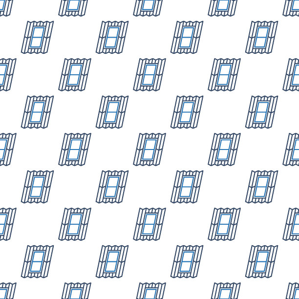 屋顶窗户矢量天窗概念线性无缝模式图片下载