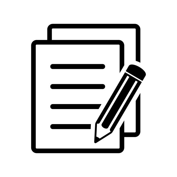文档用铅笔图标矢量插图。测试矢量图标。图片下载