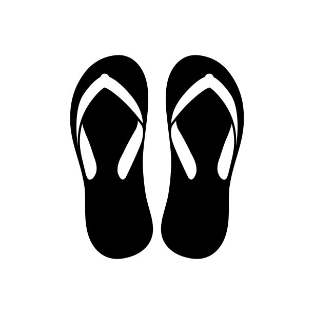 拖鞋矢量标志图片下载