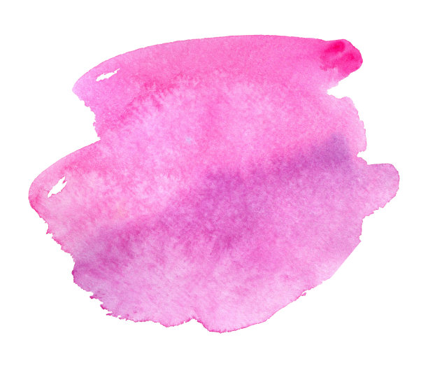 白色背景上抽象的粉色飞溅。纸上五颜六色的水花。手绘插图完美的卡片，邀请和更多。图片下载