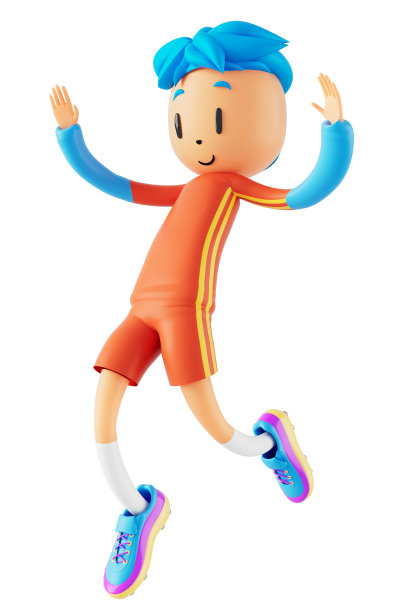 3d男孩卡通人物在行动与剪辑路径。3 d插画家。体育活动。运动健身。锻炼训练的生活方式。男子球员。虚拟现实技术。健身房户外。网络空间对象概念。图片下载