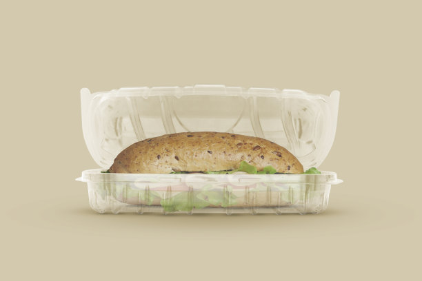 透明塑料包装三明治样品图片下载