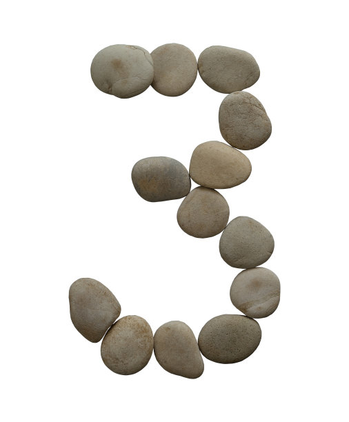 数字-在石头孤立图片下载