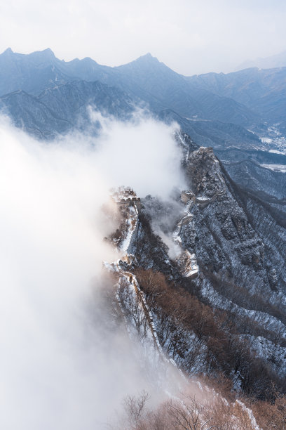 长城在下雪图片下载