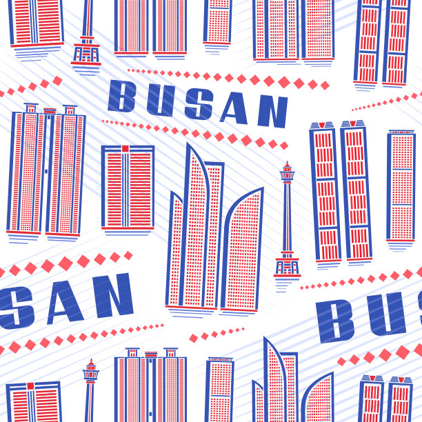 矢量釜山无缝模式图片下载