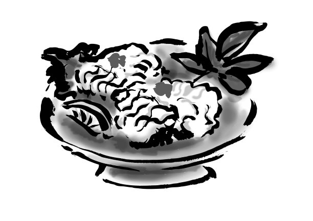 康格鳗鱼煮手绘日式插画素材图片下载