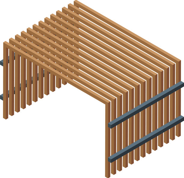 藤架建筑图标等距住宅图片下载