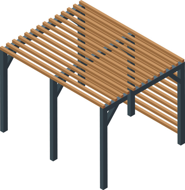 花园藤架图标等距房子图片下载