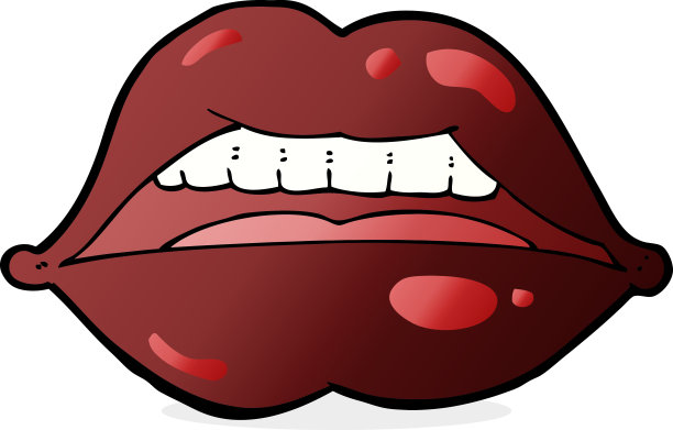 卡通性感的万圣节嘴唇符号图片下载