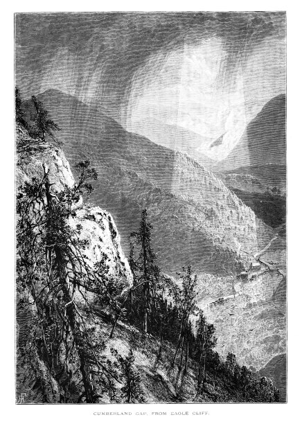 美国田纳西州肯塔基州鹰崖的坎伯兰峡，地理图片下载