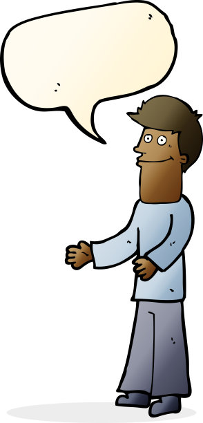 卡通人物耸肩说话泡泡图片下载