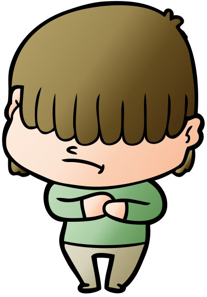 头发凌乱的卡通男孩图片下载