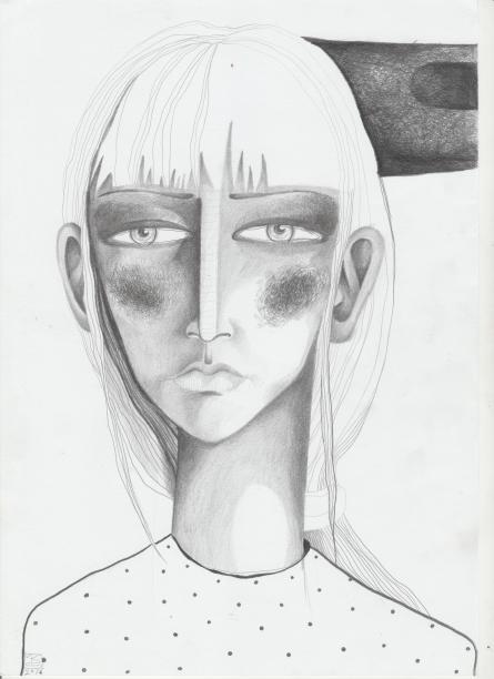 一个年轻的金发女人的肖像图片下载