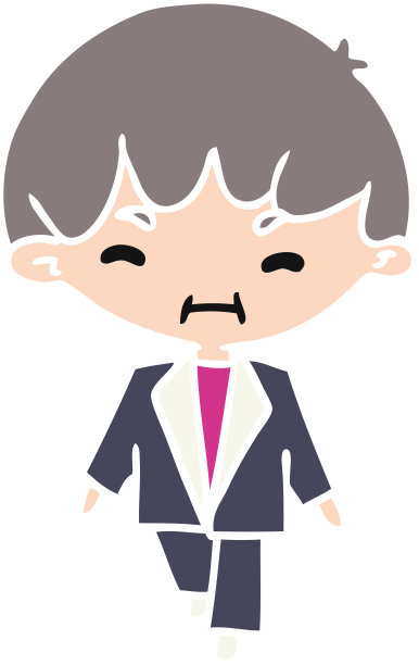 卡通插图卡哇伊可爱的西装男子图片下载