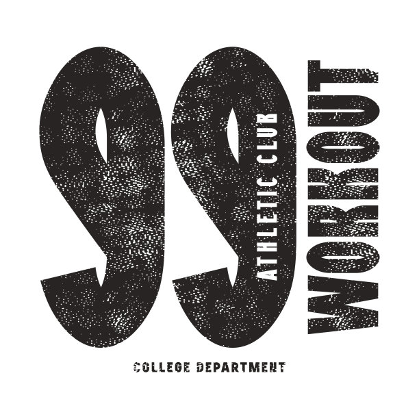 锻炼印刷标志的贴纸和t恤图片下载