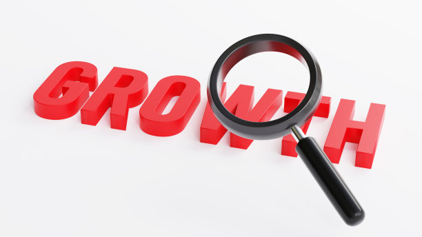 放大镜与生长文字3d图片下载