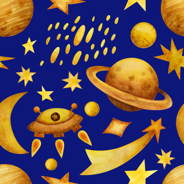 无缝模式的空间物体图片下载