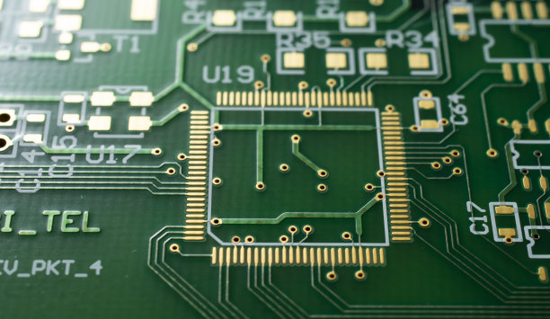 印刷电路。轨道布局。图片下载