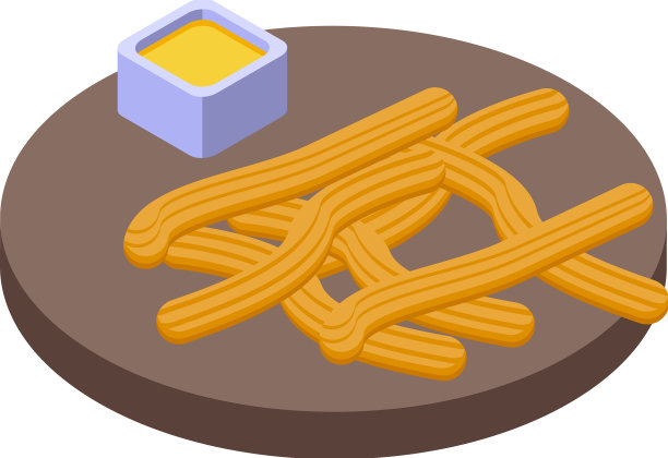 油条酱菜单图标等距西班牙图片下载